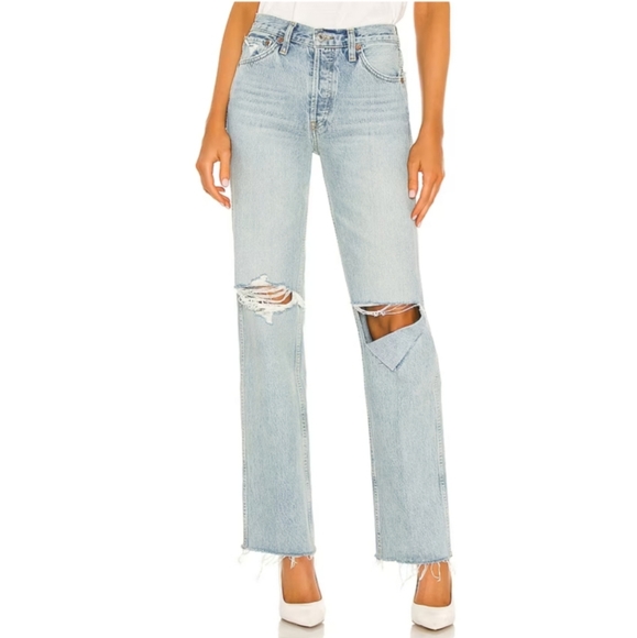 Re/Done Denim - Re/done Blue Originals 90s High Rise Loose Jeans nwt